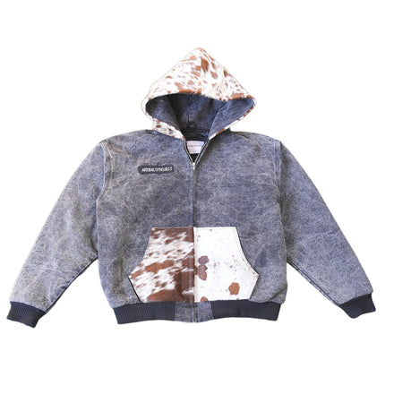 Cowhide Hooded Jacket
